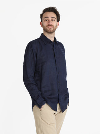 Camisa hombre manga larga lino