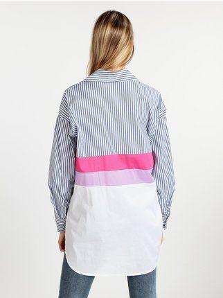 Camisa maxi de mujer en algodón oversize