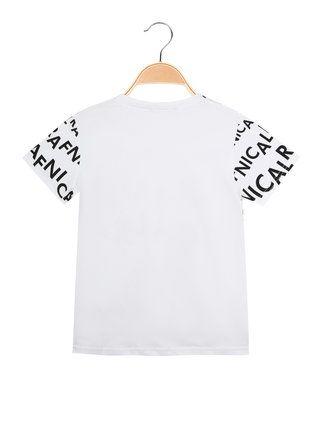 Camiseta con letras y bolsillo transparente
