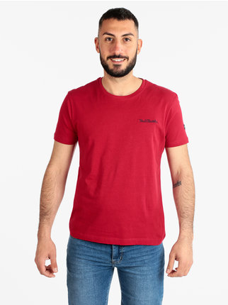 Camiseta de cuello redondo de algodón para hombre