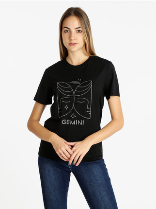 Camiseta de manga corta mujer signo del zodiaco Géminis