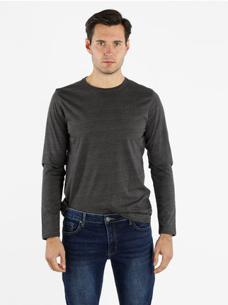 Camiseta de manga larga con cuello redondo para hombre.