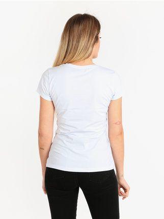Camiseta de mujer con estampado y abalorios