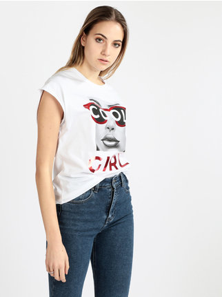 Camiseta de mujer oversize con estampado