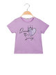 Camiseta de niña con estampado y pedrería