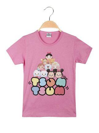 Camiseta de niña de algodón con estampado