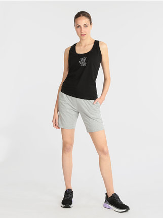 Camiseta de tirantes deportiva de mujer con pedrería