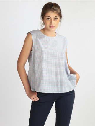 Camiseta de tirantes mujer oversize de algodón