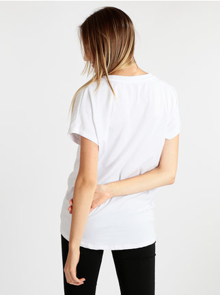 Camiseta larga mujer monocolor