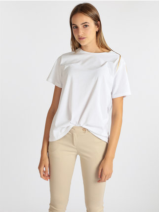 Camiseta mujer algodón monocolor