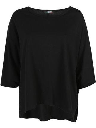 Camiseta mujer asimétrica con manga murciélago