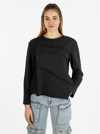 Camiseta oversize de mujer de manga larga en algodón