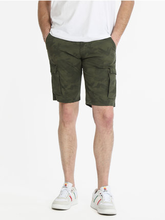 Camouflage cargo shorts for men