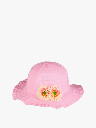 Cappello da bambina con fiori