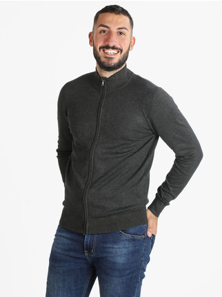 Cardigan tricoté pour homme avec zip