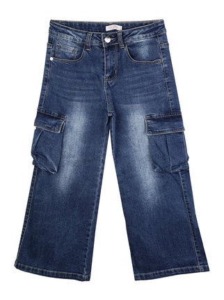 Cargo jeans for girls with big pockets