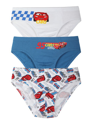Cars set of 3 printed briefs for children