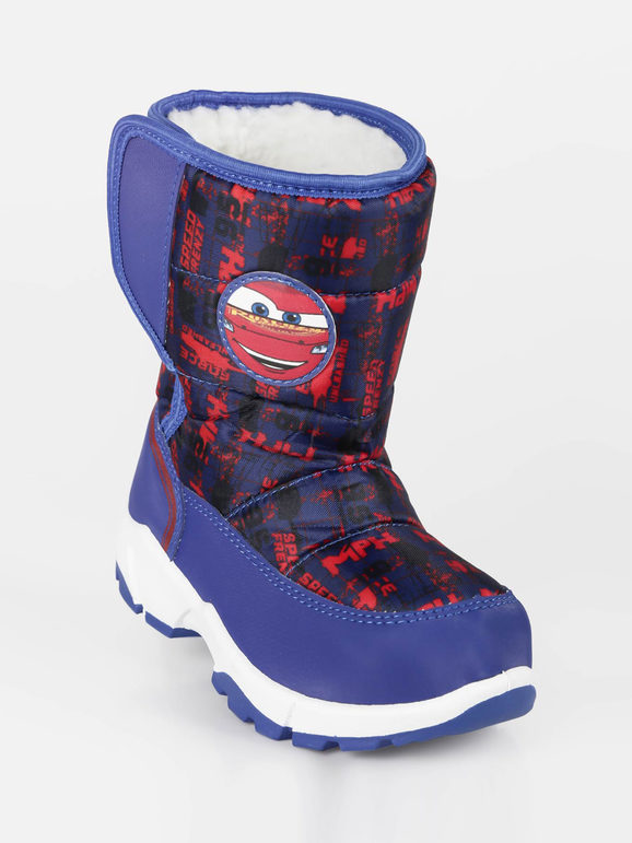 Cars snow boots for children with velcro