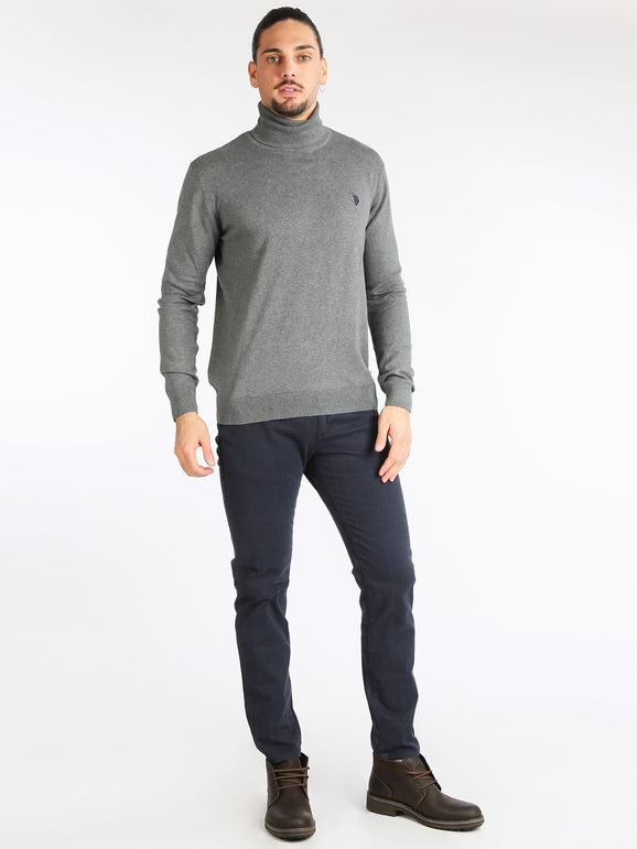 Cashmere blend turtleneck pullover for men