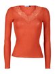 Cashmere women's t-shirt with lace