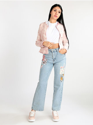 Chaqueta de mujer en jeans de color degradado