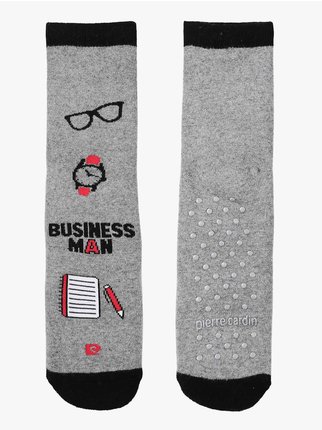 Chaussettes antidérapantes pour hommes avec imprimés