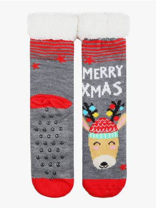 Chaussettes de Noël antidérapantes pour hommes