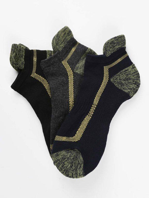 Lot 3 paires de chaussettes courtes 43/46 noir - Everlast