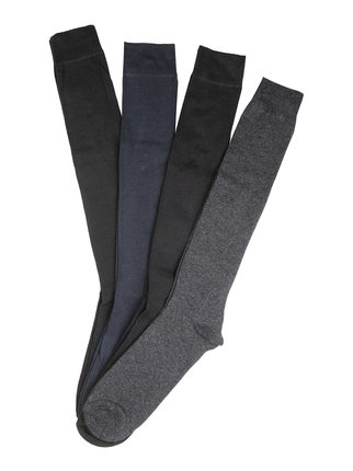 Chaussettes longues pour hommes en coton chaud. Paquet de 4 paires