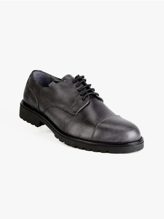 Chaussures en cuir pour hommes  gris