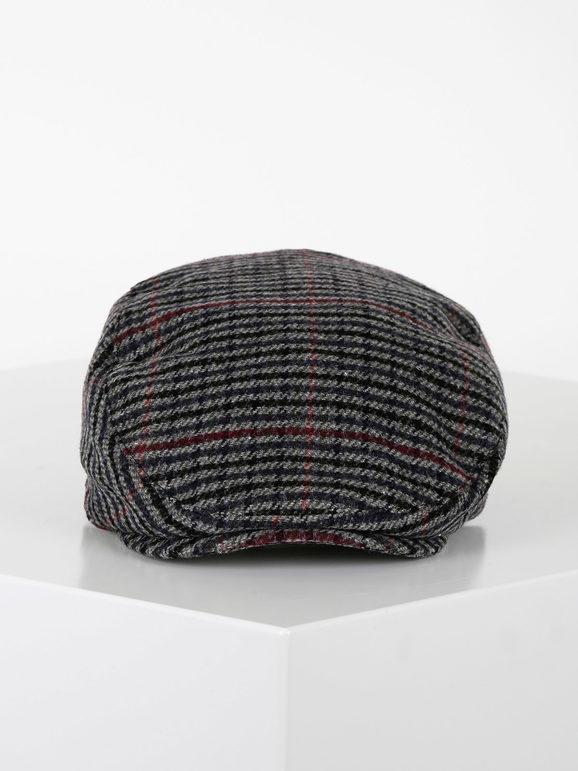 Checkered flat cap