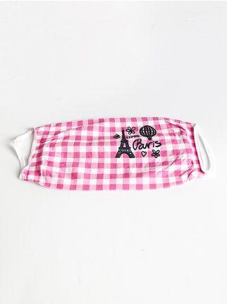 Checkered mask cover with pocket