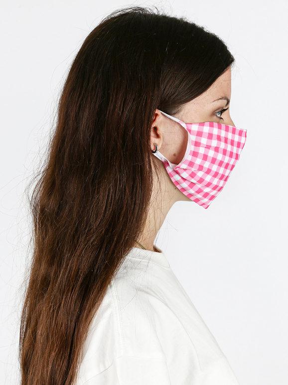 Checkered mask cover with pocket