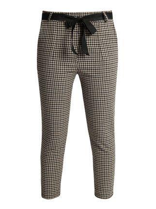 Checkered trousers with turn-ups