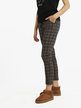 Checkered women's jogger trousers