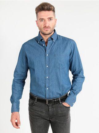 chemise en jean coupe classique pour hommes