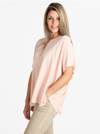 Chemise oversize à manches courtes pour femme