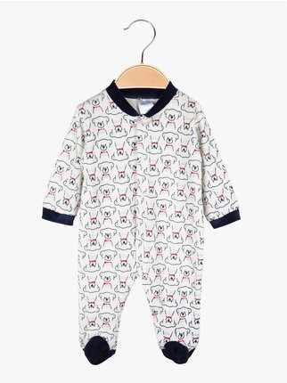 Chenille baby onesie with prints