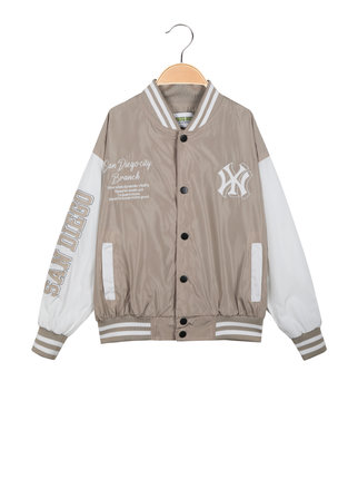 Children's baseball jacket with buttons