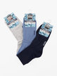 Children's cotton short socks  Pack of 3 pairs