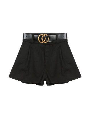 Children's cotton shorts with belt