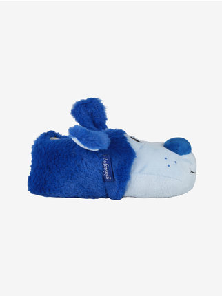 Children's furry closed slippers
