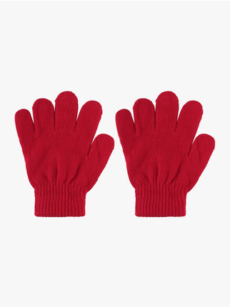 Children's knitted gloves