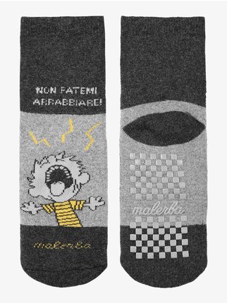 Children's non-slip socks in warm cotton with prints