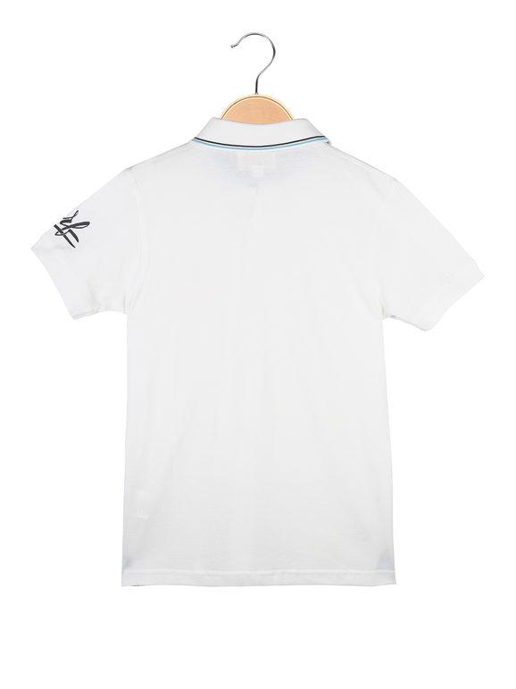 Children's short-sleeved polo shirt with writing