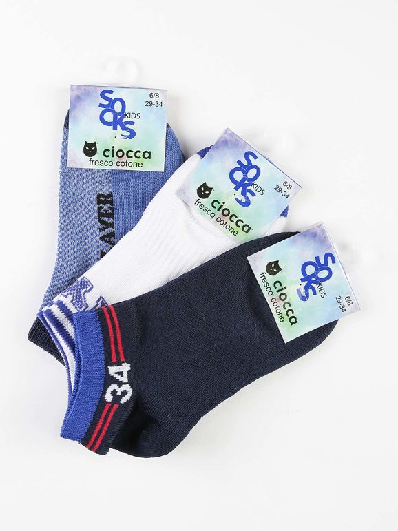 Children's Short Socks  Pack of 3 pairs