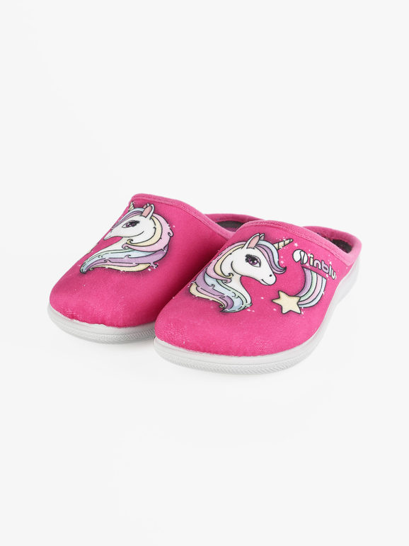 Children's slippers with unicorn