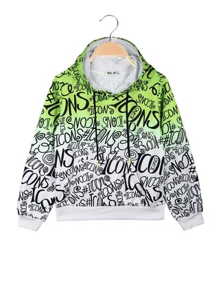 Children's sweatshirt with hood and prints
