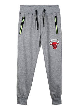 Children's tracksuit trousers with drawstring and cuffs
