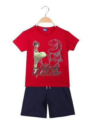 Child's short suit with drawing print